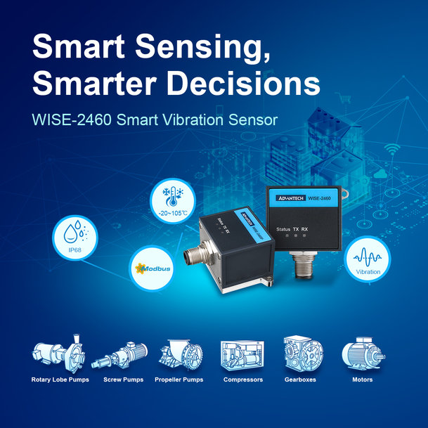 Enhancing Equipment Health Monitoring with Advantech WISE-2460 Smart Vibration Sensing Solution